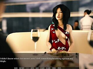 Damn! Footjob action in restaurant hentai!