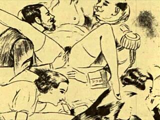 What secrets hide in this vintage erotic illustration from the past?
