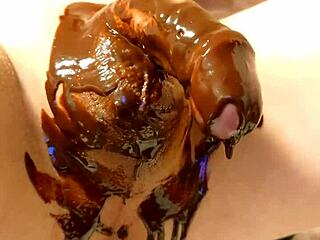 Want to see Japanese gay cooking chocolate banana?