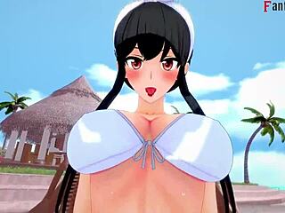 Yor Forger in Bikini Gets Spied on During Pool Sex with Spy X Family Fantasy.