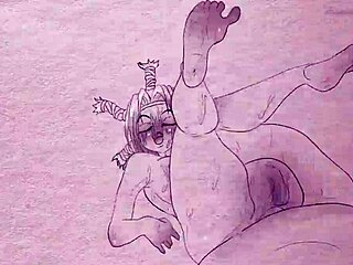 Sketching Hunter x Hunter Menchi in steamy 2D hentai action. Paper and pencils bring wild cartoon sex to life.