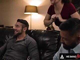 we swing both ways - two naughty wives have a bisexual orgy with their husbands to save a divorce