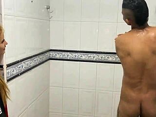 Gay Boyfriend of My Cousin Gets Excited in Bathroom