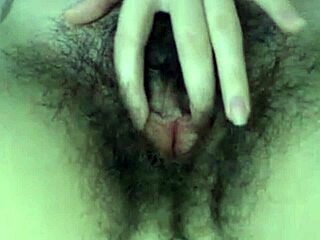 Hairy teen 18+ babe performs on webcam with sexy poses