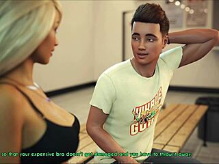 a wife and stepmother play a game together