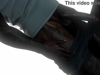 White slut bends over for deepthroat action in public cartoon.