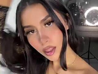 two latina lesbians experience first cock sucking