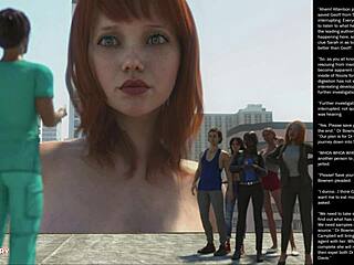 small 18+ girl makes big gesture in apple orchard for 3d cartoon sex