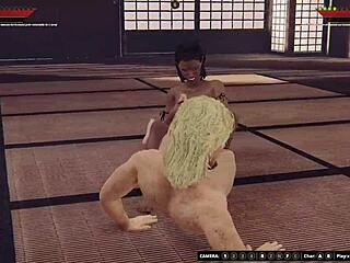 Rien Slams Brittany in Naked 3D Fight!