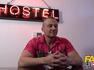 Fake hostel busty sexy brunette backpacker falls in lust with muff diving and cunilingus in car parody