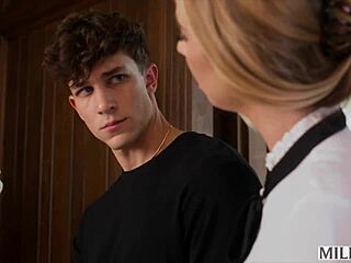 Fit Blonde Teacher Millie Detains Bad Boy for Fun