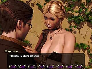 Blonde Slut Masturbates Wet Pussy Outdoors in Pale Carnations 41