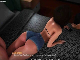 Stepsis And Her Cute Friend Share Bed For First Huge Cock Experience