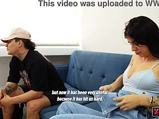 Seducing stepbrother's gay friend alone at home.