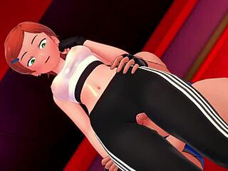 gwen tennyson gets wild riding a huge cock in uncensored hotel action.