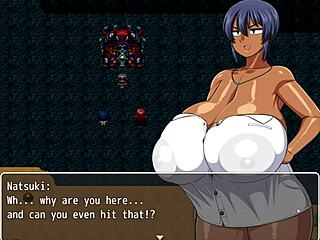 tanned natsuki in hentai game ep 16 with lord impregnaria defeated for happy ending