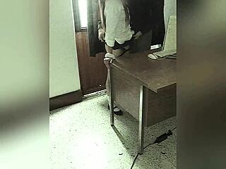 hidden camera catches teacher and student banging in school office