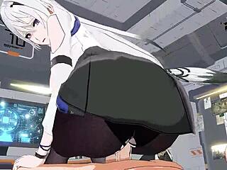 3d hentai babe rides hard in anime action