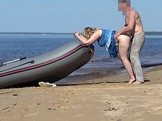 Lady Tourist Bent Over by Boatman for Hard Doggystyle Fucking