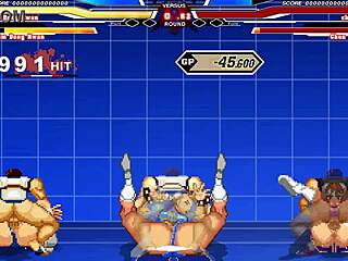 Chun-Li Takes on Wild 6P Action in Hentai Scene!