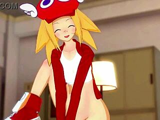 Roll from Megaman needs servicing and lubrication in wild hentai action. Anime fans watch now.