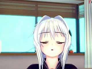 Koneko Relives Last Night's Wild Fuck in HS DxD NTR Madness