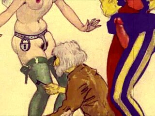 I love these vintage erotic drawings, so hairy and retro!