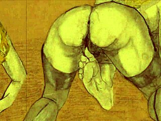 Vintage Erotic Illustration from Antique Anime Hentai Cartoon Comic