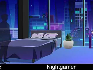 i'm playin nightgamer with cute girlfriend and friend in hentai