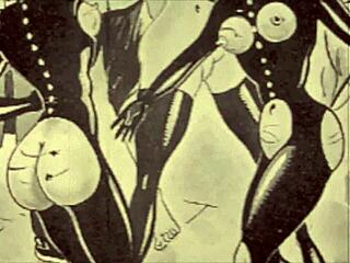 Vintage erotic art showcasing sensual retro cartoon styles in detail