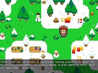 Christmas hentai game with Poppy covered in hot cum