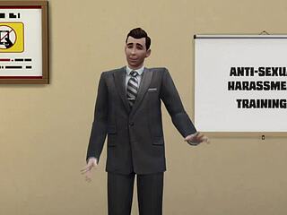 so, in this office parody, the boss just plays porn for everyone at work. wild, right?