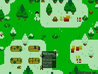 Christmas hentai game with Poppy covered in hot cum