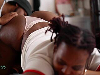 Ebony amateur kittylove gets railed from behind with big black cock