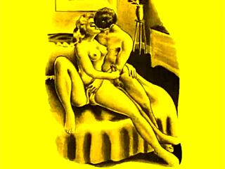 I love these vintage erotic drawings, so hairy and retro!