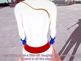 power girl free pov with super man in fantasy