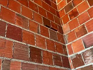 i took my cute friend to the construction site and she couldn't resist me