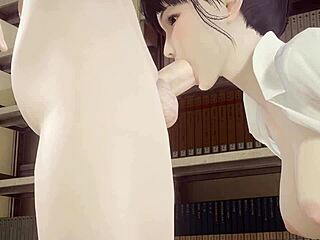 Uncensored Hentai - Shoko’s Hard Sex in Library Scene