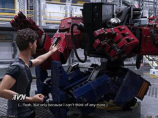 Flirting with half robot girl