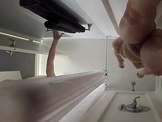 getting dirty with thick girl in the shower. pov big cock bathing wet tits blowjob.