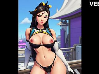 Overwatch inspired anime hentai babes in action