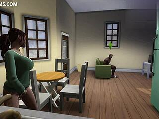 gorgeous teen caught her bbc roommate naked, got horny fast!