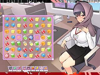 tsundere milfin in hentai game teases me with massive tits popping out