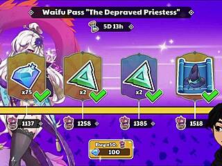 Nutaku waifu shop massage and sex toy domination scenes