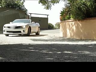 Hell yeah! American lesbian girls finger each other on Corvette hood!