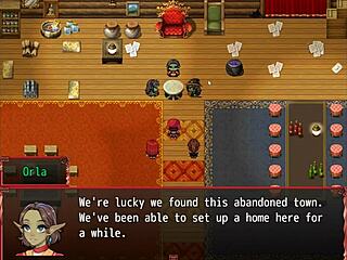 harem in another world harem hentai game ep 14 redhead milf block him with her giant tits