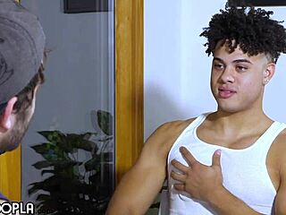 straight jock fucks gay bottom's ass with big black cock