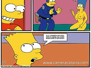 Ever seen Simpsons parody cartoon with cop sex action?