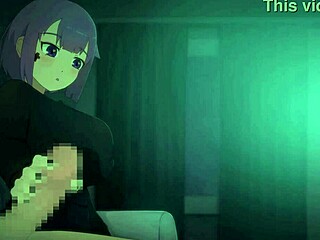 in this vel story pov hentai, the anime cartoon babe gives an intense handjob, stroking and teasing the cock