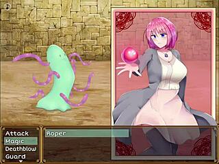 Yo, this creepy client grabs waitress tits in hentai scene part 2!